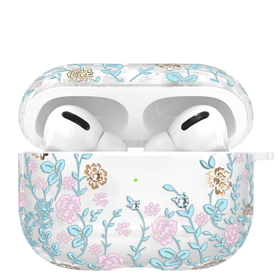 Чехол PQY Flora для Apple AirPods Pro Синий 