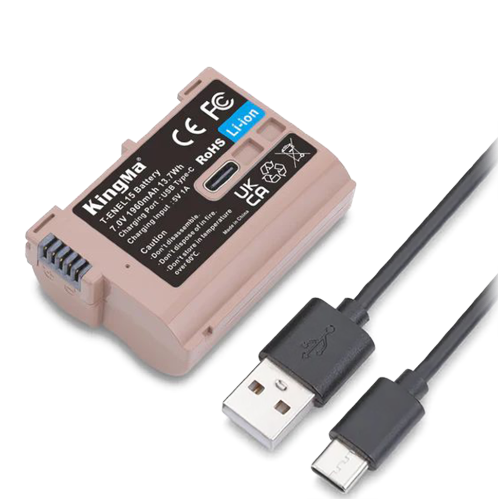 Аккумулятор Kingma EN-EL15 Type-C 1960mAh 
