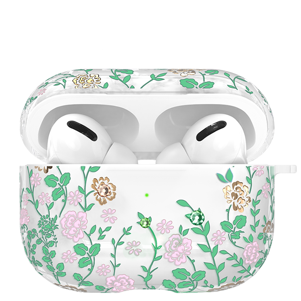 Чехол PQY Flora для Apple AirPods Pro Зелёный 