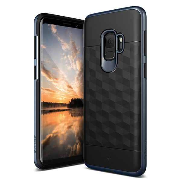 Чехол Caseology Parallax для Galaxy S9 Black / Deep Blue 