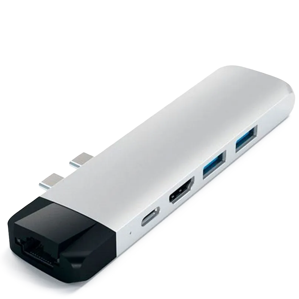 Хаб Satechi Aluminum Pro Hub with Ethernet Серебро 