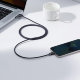 Кабель Baseus Crystal Shine CW-FXP USB - Lightning 2.4A 1.2м Чёрный - Изображение 206454