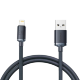 Кабель Baseus Crystal Shine CW-FXP USB - Lightning 2.4A 1.2м Чёрный - Изображение 206459