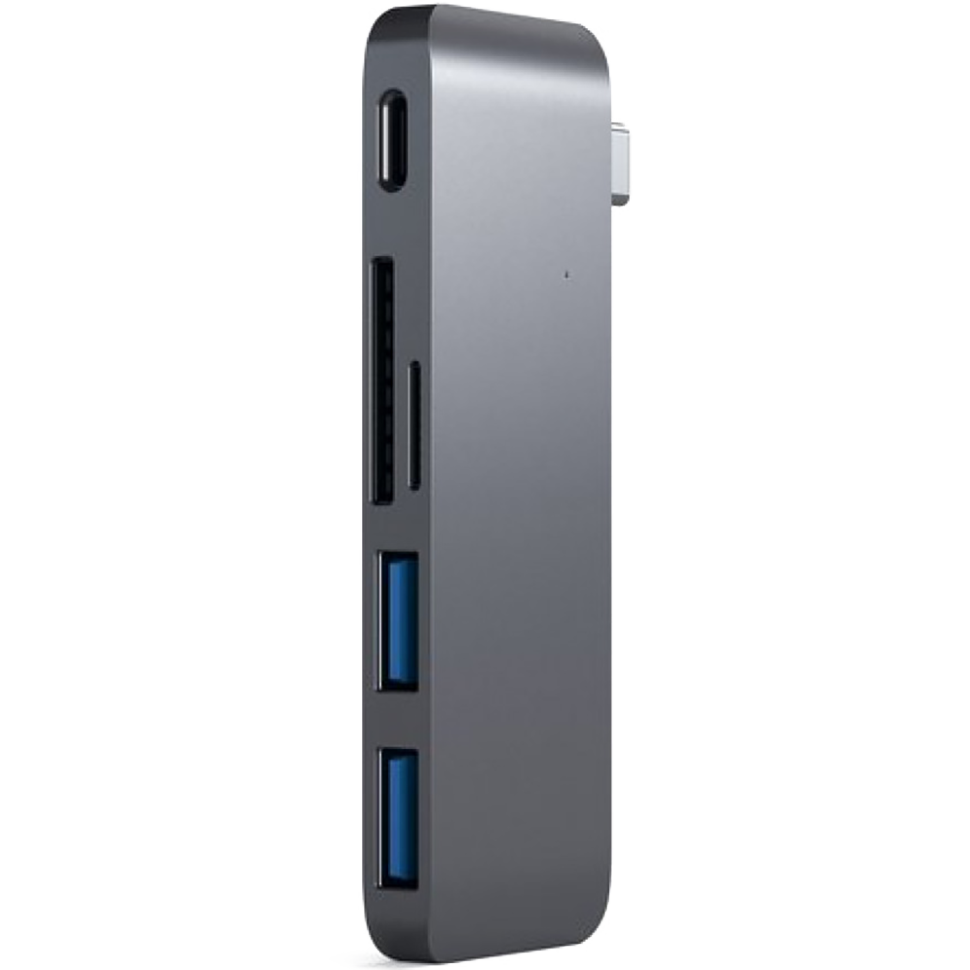 Хаб Satechi Type-C Pass-through USB HUB для Macbook 12" Серый 