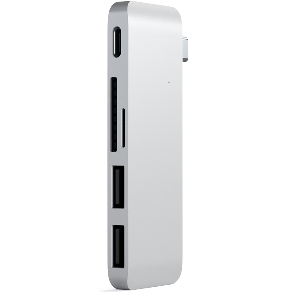 Хаб Satechi Type-C Pass-through USB HUB для Macbook 12" Серебро 