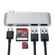 Хаб Satechi Type-C Pass-through USB HUB для Macbook 12" Серебро - Изображение 202206