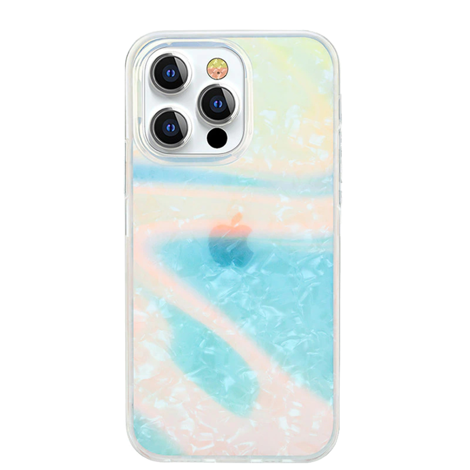 Чехол PQY Epoxy для iPhone 13 Pro Белый 