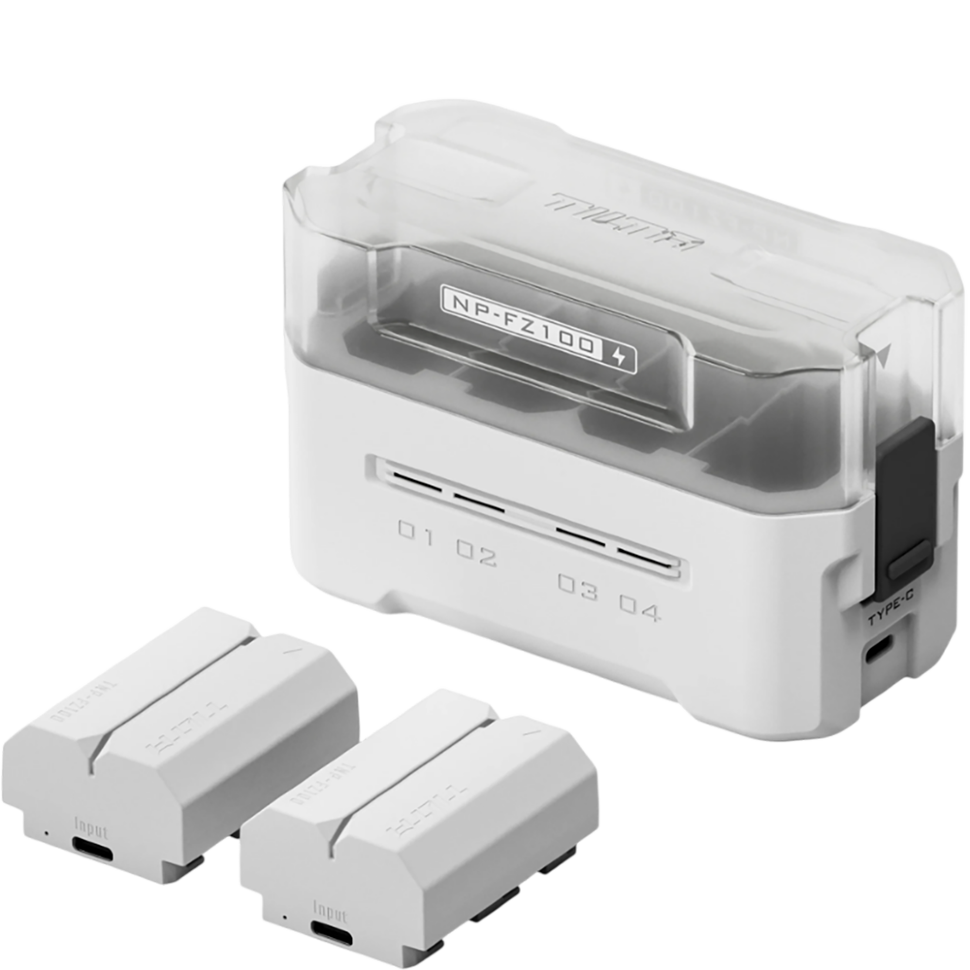 2 аккумулятора NP-FZ100 + зарядный кейс Tilta Charging Station Белый preOrder=09.08.2026