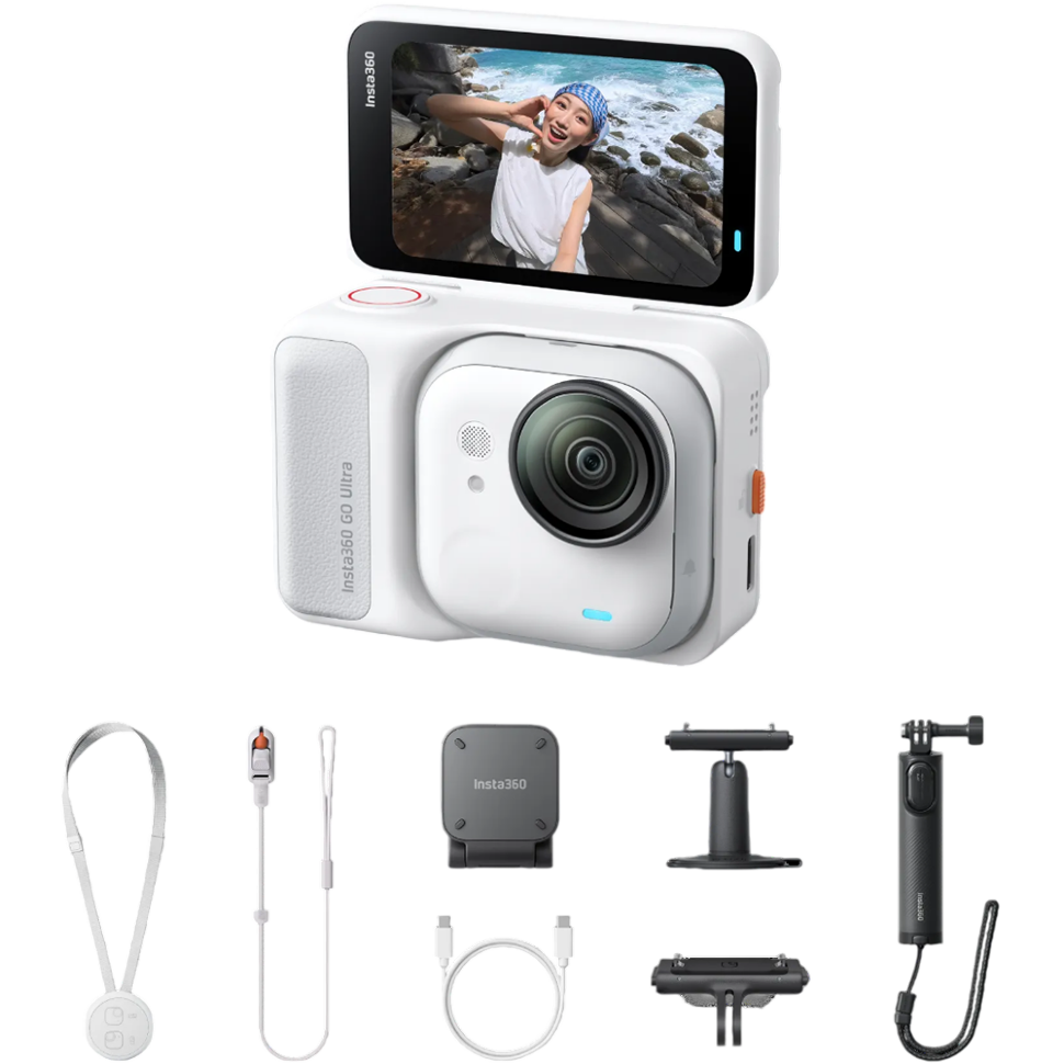 Экшн-камера Insta360 GO Ultra Creator Bundle Белая (Уцененный кат.Б) 