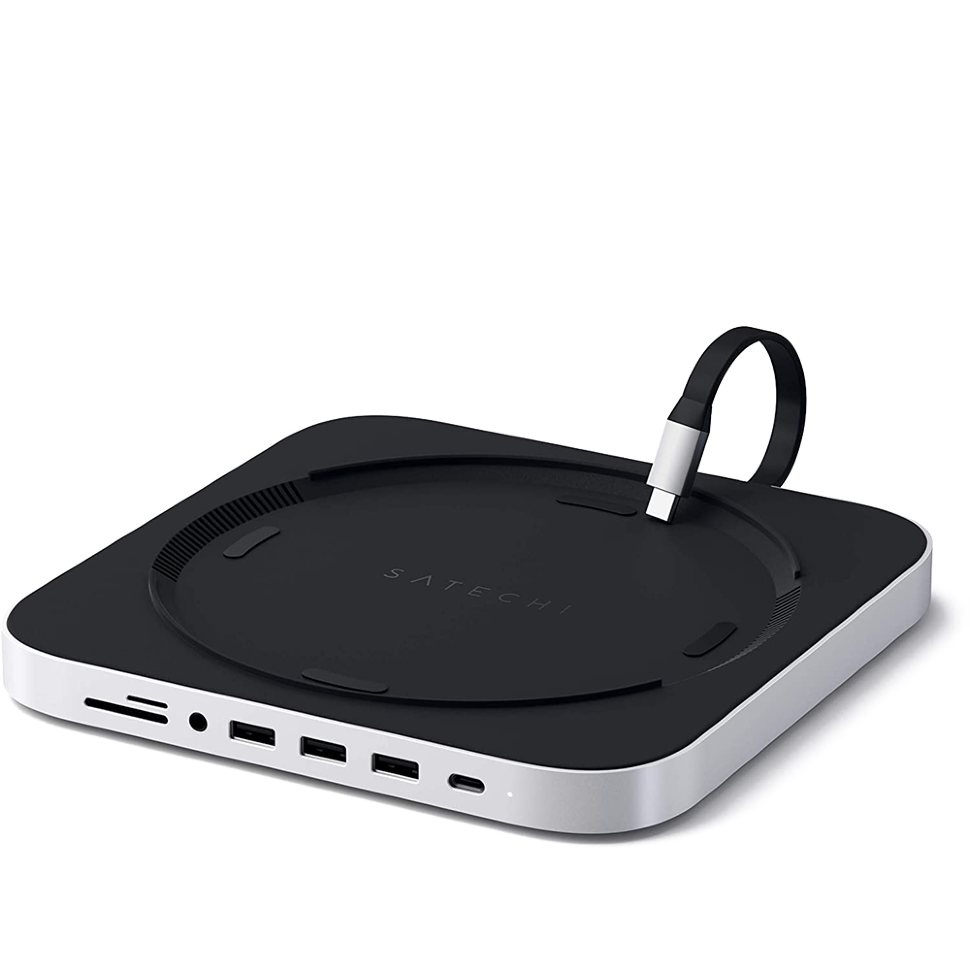 Док станция Satechi Mac Mini Stand &amp; Hub для Mac Mini Серебро preOrder=11.01.2023