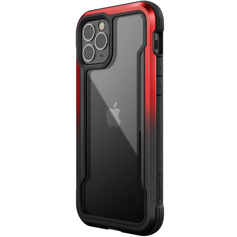 Чехол Raptic Shield для iPhone 12/12 Pro Чёрный/Красный градиент 