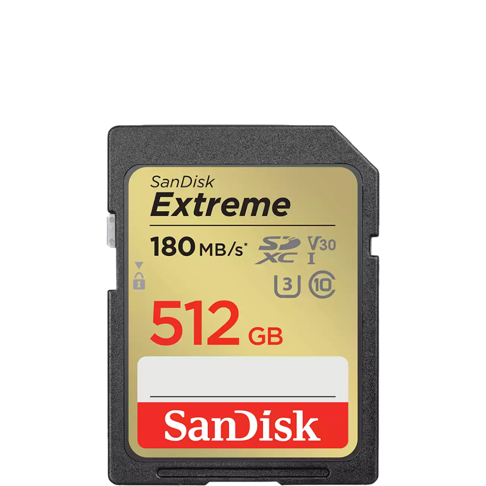 Карта памяти SanDisk Extreme SDXC V30, UHS-I Class 3 (U3), Class 10 512Gb 
