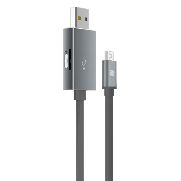 Кабель с карт-ридером Rock Space Micro USB OTG Графитовый 