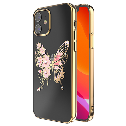 Чехол PQY Butterfly для iPhone 12 mini Золотой 