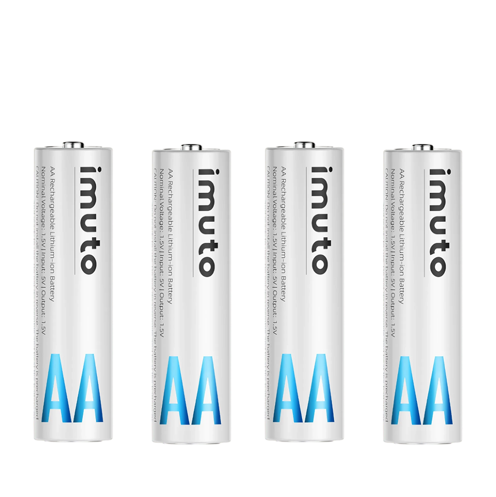 4 аккумуляторные батарейки Imuto AA 2500 mWh 