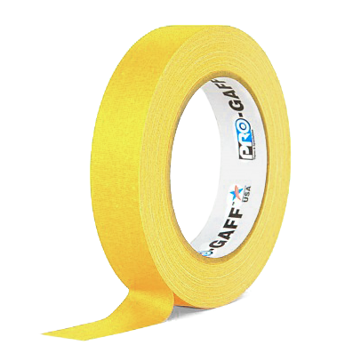 Gaffer tape матовый Pro Gaff 24мм Жёлтый 