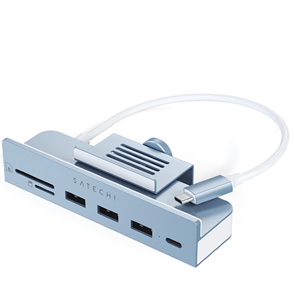 Хаб Satechi Aluminum USB-C Clamp Hub для iMac 24" Синий preOrder=11.01.2023