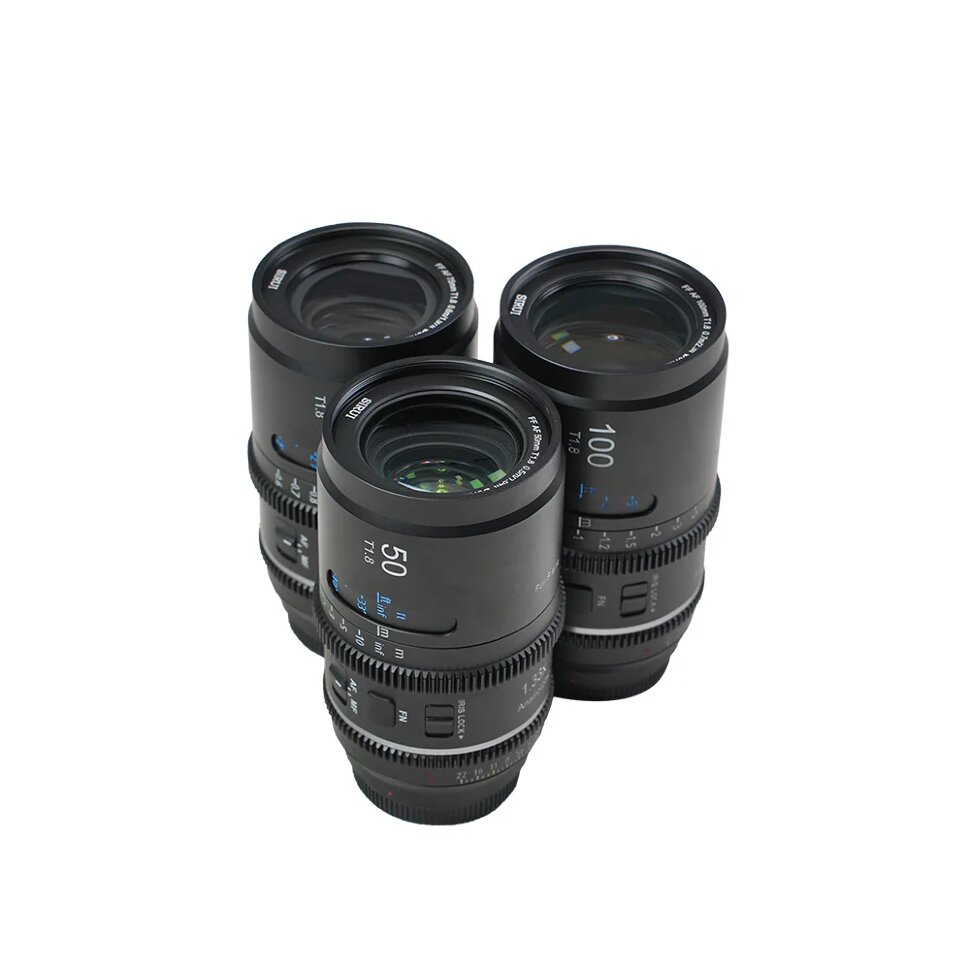 Комплект объективов Sirui Astra 50/75/100mm T1.8 FF AF Anamorphic 1.33x E-mount (Blue flare)