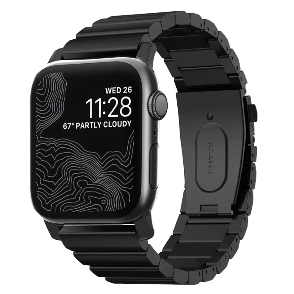 Браслет Nomad Titanium Band для Apple Watch 42/44 мм Чёрный 