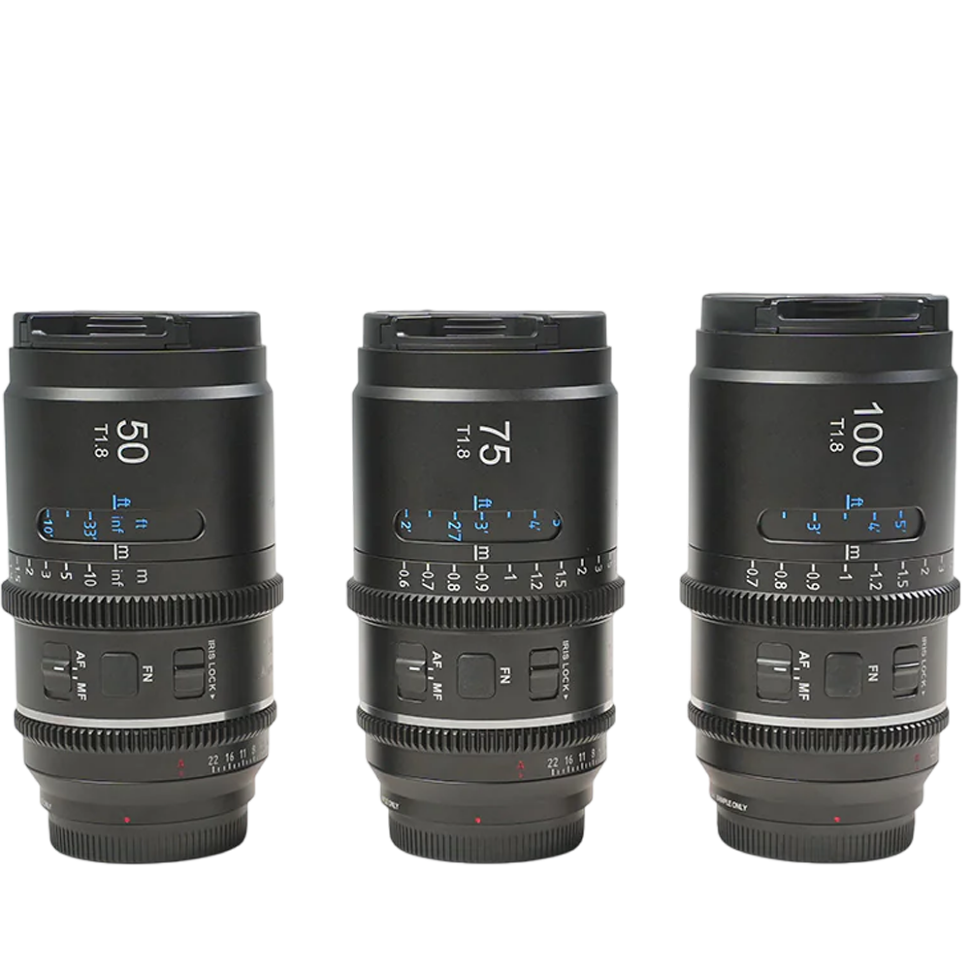 Комплект объективов Sirui Astra 50/75/100mm T1.8 FF AF Anamorphic 1.33x E-mount (Neutral flare) 