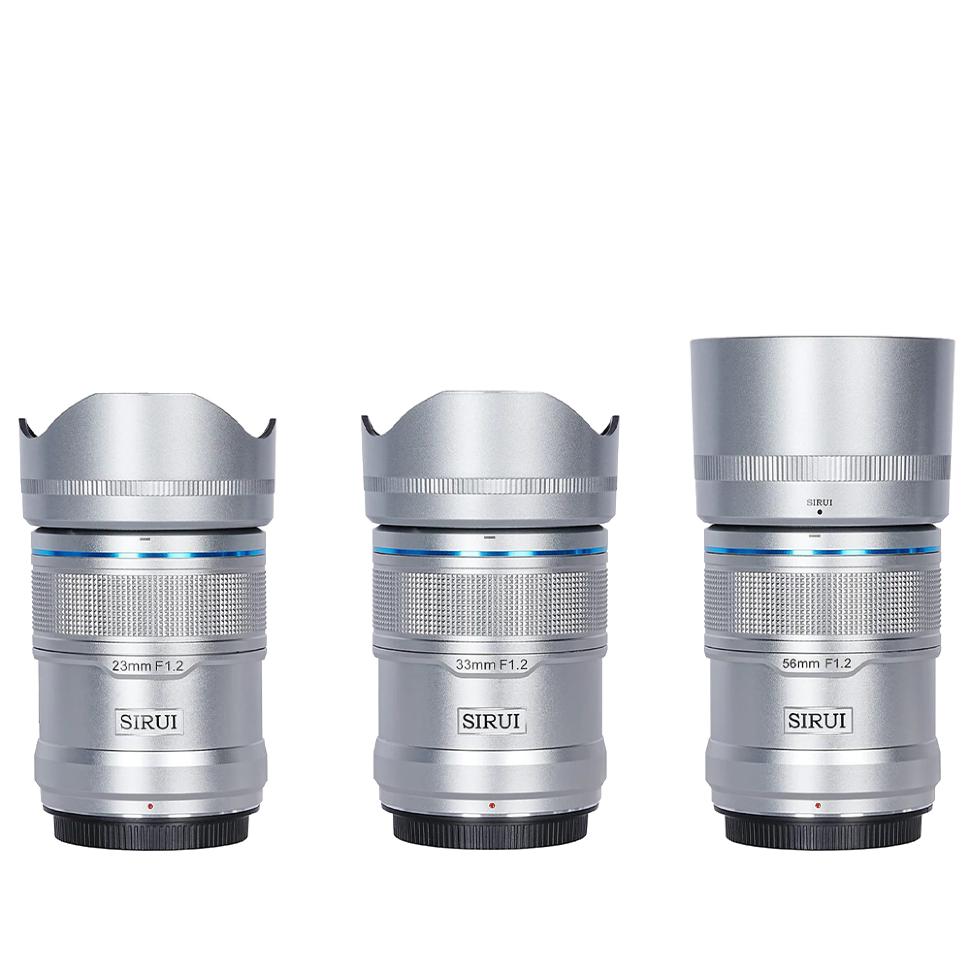 Комплект объективов Sirui Sniper 23/33/56mm F1.2 AF APS-C E-Mount Серебро 