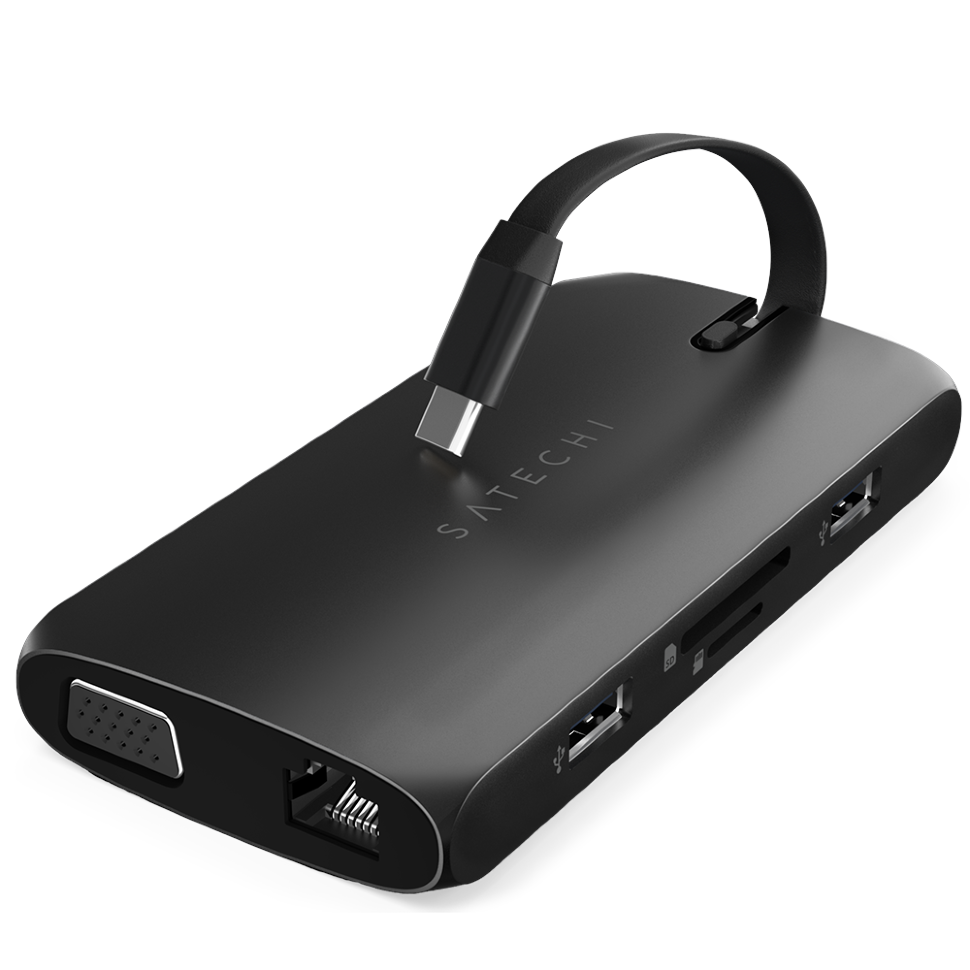 Хаб Satechi Type-C On-the-Go Multiport Adapter Черный 